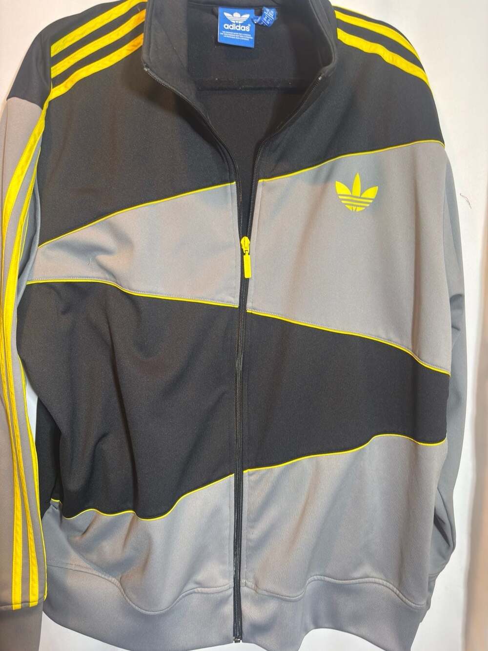 Adidas Originals Trefoil Tracksuit Set Black Grey Yellow Size 2XL